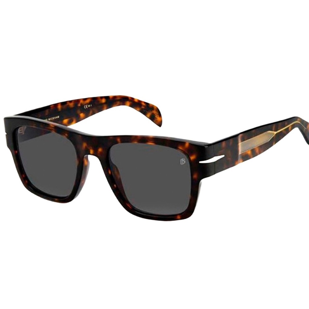 David Beckham Sunglasses DB 7000/S/BOLD 086IR Tort Frame Gray Lenses NIB
